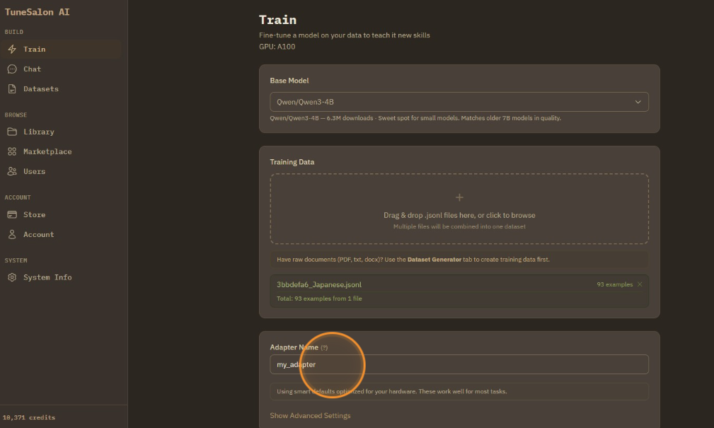 Change the name of adapter as you want.