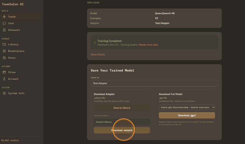 Download the .adapter file to your computer.